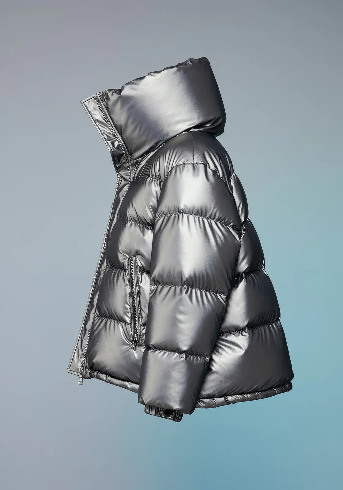 puffer jacket with light background